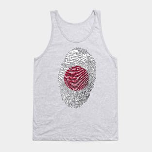 Japanese Flag - Japan Flag - JP Flag Fingerprint Tank Top